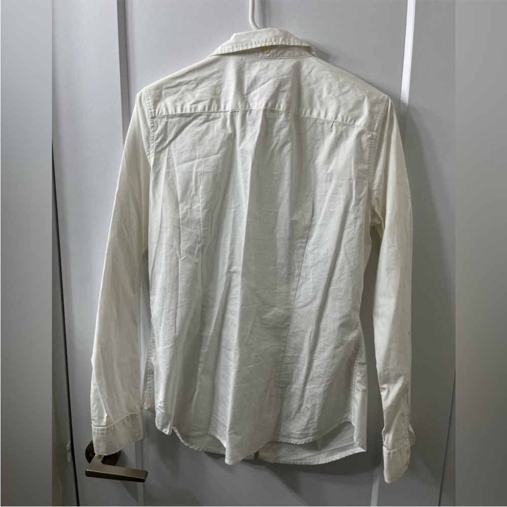 Banana Republic White Button-Up Shirt with Removable Bow - Picture 7 of 7